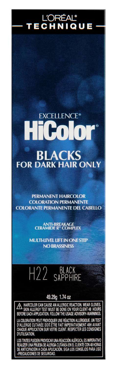L’Oreal HiColor Excellence H22 Black Sapphire – 1.74 oz - ANNS BEAUTY SUPPLY